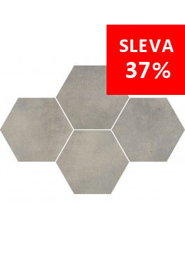Dlažba Maxima Medium Grey Mosaic Hexagon