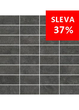 Dlažba Qubus Antracite Mosaic Pásky
