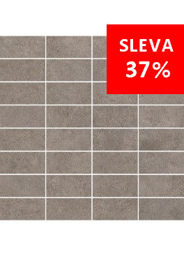 Dlažba Qubus Dark Grey Mosaic Pásky