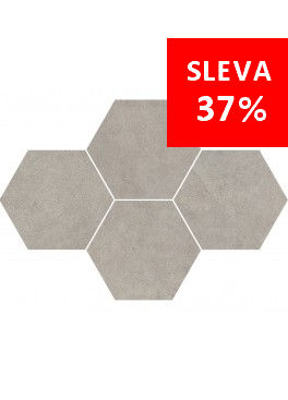 Dlažba Qubus Grey Mosaic Hexagon