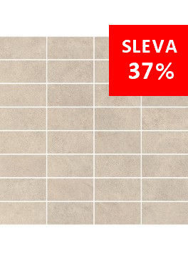 Dlažba Qubus Soft Grey Mosaic Pásky