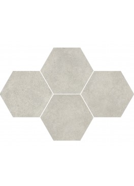 Dlažba Qubus White Mosaic Hexagon