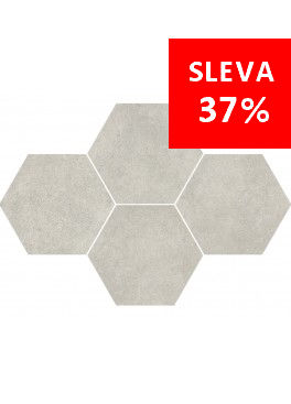 Dlažba Qubus White Mosaic Hexagon
