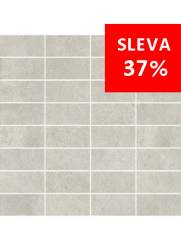 Dlažba Qubus White Mosaic Pásky