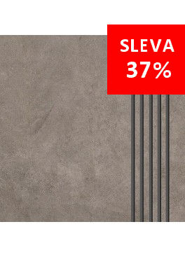 Dlažba Qubus Dark Grey Schodovka 33,3x33,3
