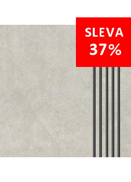 Dlažba Qubus White Schodovka 33,3x33,3
